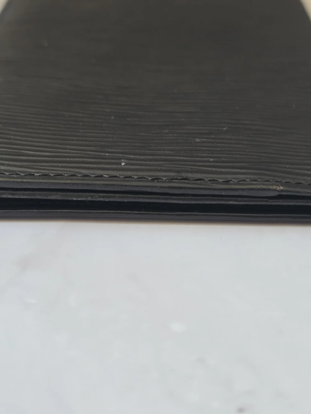 Louis Vuitton Brazza Wallet Black Epi Leather Long Bifold Organizer